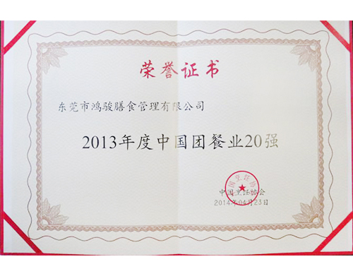 2013年度中国团餐业20强